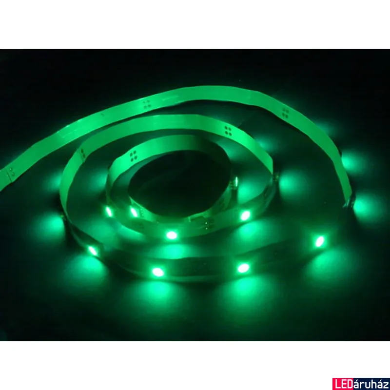 Utolsó esély Zöld SMD LED szalag 12V 3528 , beltéri 60 LED/m, 4,8W, 2 év garancia