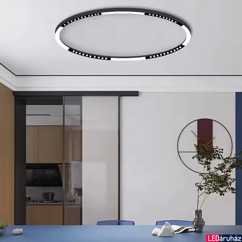 Ledium Magnetis MG20 S1 mágneses LED világítási sín, 60 cm gyűrű, 48V, 4 vezetékes,felületre szerelt/függesztett, fekete Prémium