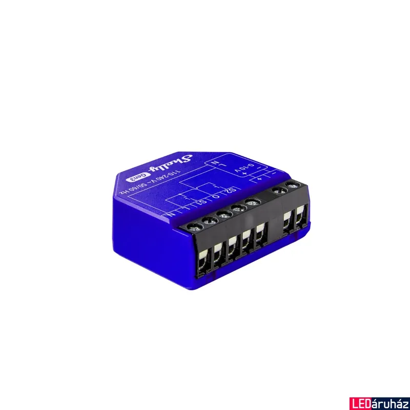 Azonnal elérhető Shelly Dimmer 0-10V PM Gen3 0-10V jeladó Wi-Fi, Bluetooth, Black Sparkle lámpákhoz