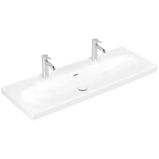 Újdonság Villeroy Skyla beépíthető mosdó 1200 x 460 mm fehér alpin