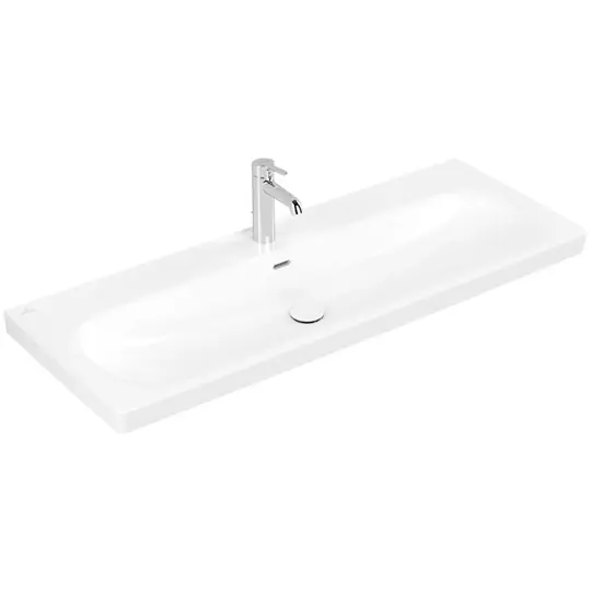 Azonnali szállítás Villeroy Skyla beépíthető mosdó 1200 x 460 mm fehér alpin