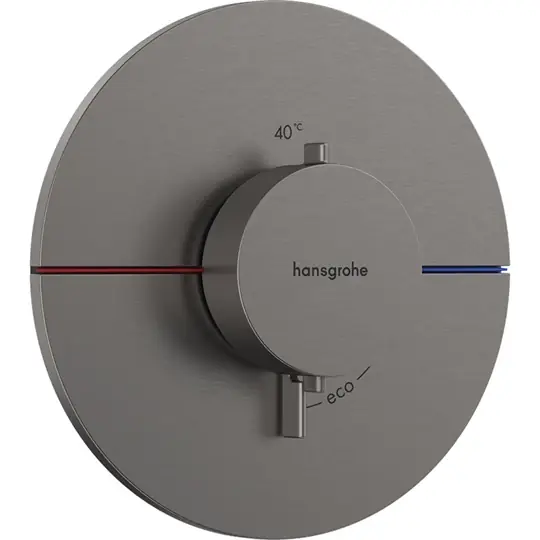 Hansgrohe ShowerSelect Comfort S falsík alatti termosztát mennyiségszabályozóval szálcsiszolt fekete Kedvezmény