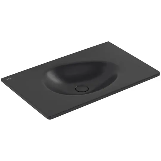 Nézd meg most Villeroy Antao beépíthető mosdó 800 x 500 mm Pure Black CeramicPlus