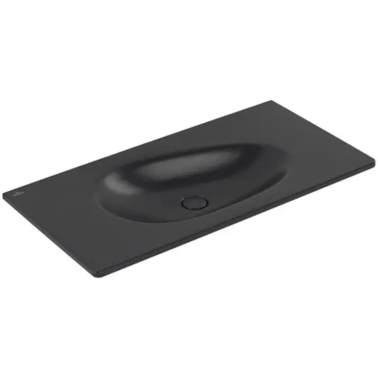 Villeroy Antao beépíthető mosdó 1000 x 500 mm Pure Black CeramicPlus Gyors kiszállítás