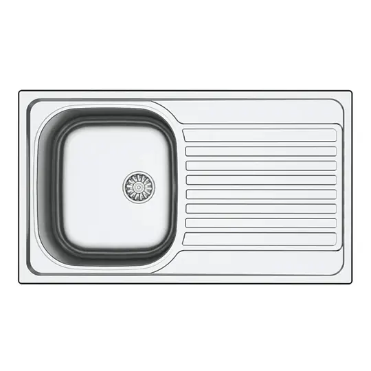 Teka rozsdamentes acél mosogatótálca, 1 medence 1 csepptálca , Infinite 1B1D 860x500 mm csapfurat nélküli Bestseller