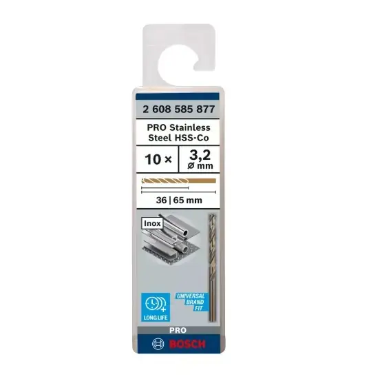 Bosch - Fémfúrószár készlet, 3,2x65 mm, 10 db 2608585877 Árengedmény