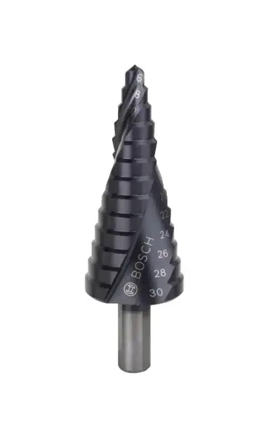Szuper ajánlat Bosch - Lépcsős fúrószár, AlTiN bevonattal, átmérő 6-30 mm 2608588067