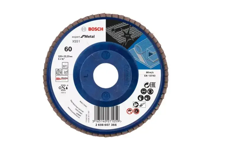 Bestseller Bosch - Lamellás csiszolótárcsa acélhoz, P60, átmérő 125 mm 2608607366