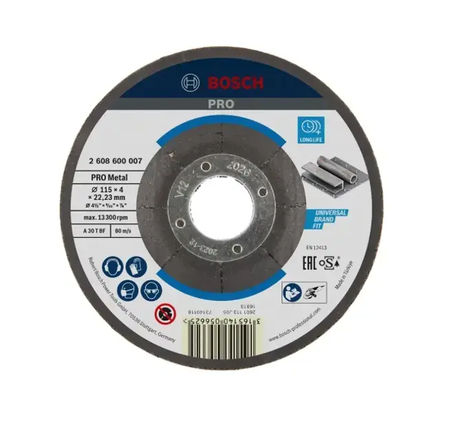 Expressz szállítás Bosch - Csiszolókorong fémhez 115x22,23 mm 2608600007