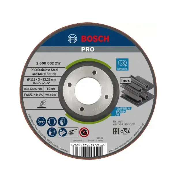 Szuper akció Bosch - Csiszolókorong rozsdamentes acélhoz 115x22,23 mm 2608602217