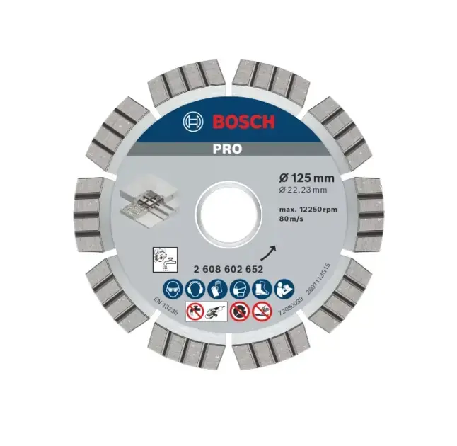 Bosch - Gyémánt vágókorong betonhoz 125x22,23 mm 2608602652 Azonnal elérhető