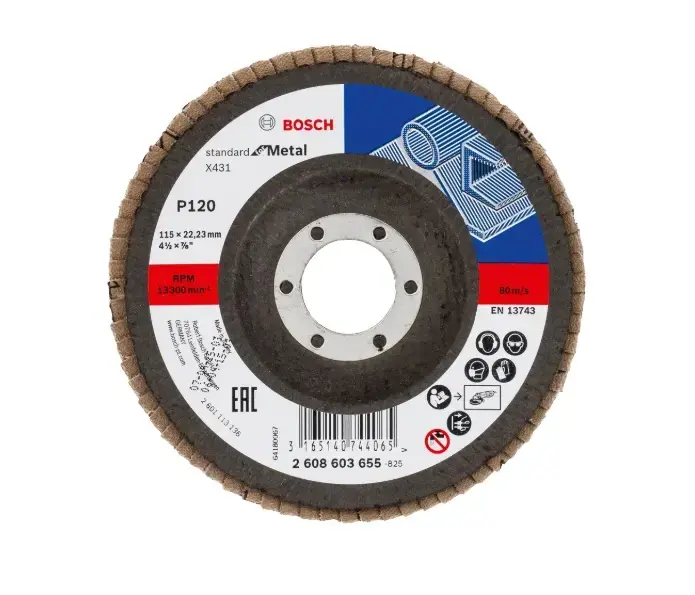 Bosch - Lamellás csiszolókorong, P120, átmérő 115 mm 2608603655 Ne maradj le