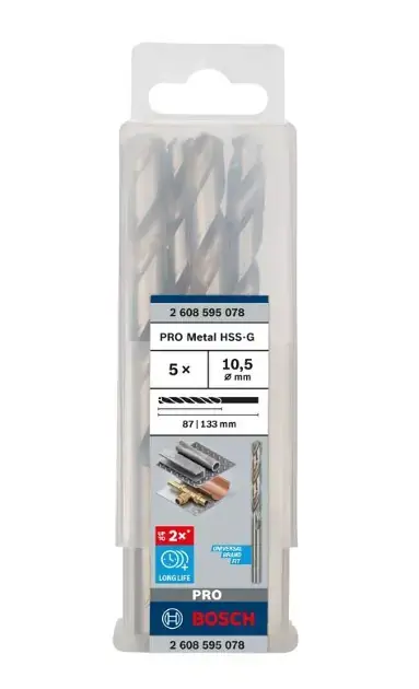 Bosch - Fémfúrószár készlet, 10,5x133 mm, 5 db 2608595078 Akció