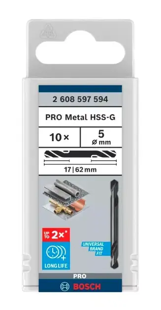 Vedd meg online Bosch - Fémfúró készlet, kétoldalas, 5x62 mm, 10 db 2608597594