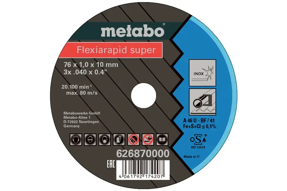 Metabo - Fémvágó tárcsa 76x10 mm, 5 db. 626870000 Korlátozott ajánlat
