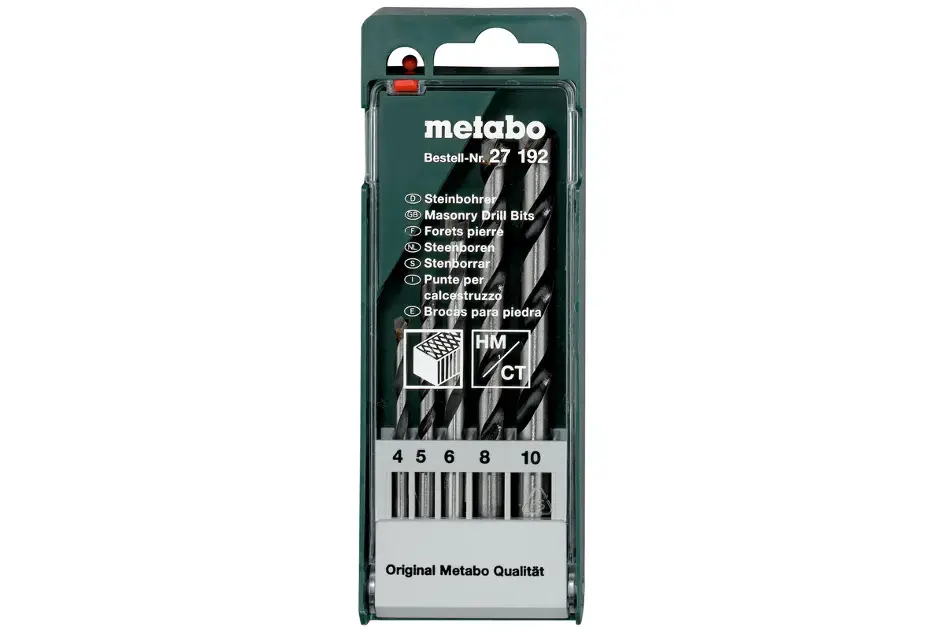 Olcsóbb Metabo - 5 darabos kőfúrószár készlet 627192000
