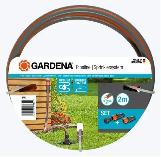 Expressz kézbesítés Gardena Pipeline - Csatlakozókészlet Profi Maxi-Flow System öntözéshez, 2 m 2713-20