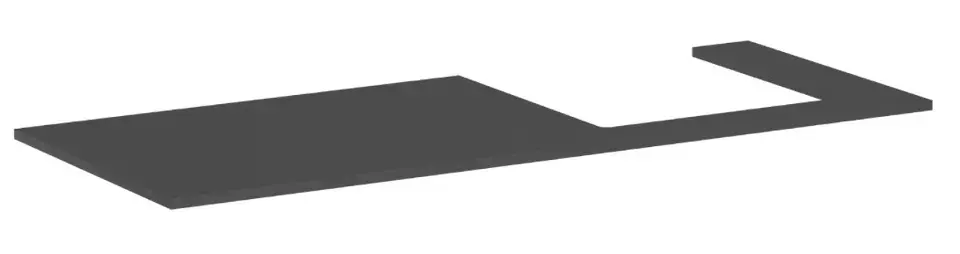 Legkelendőbb Hansgrohe Xilesa E - Munkalap mosdó alá, 138x55 cm, jobb oldali kivágás, matt szürke 54273760