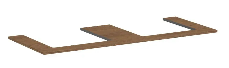 Bestseller Hansgrohe Xilesa E - Munkalap mosdó alá, 138x55 cm, 2 kivágás, kasmír tölgy 54274550