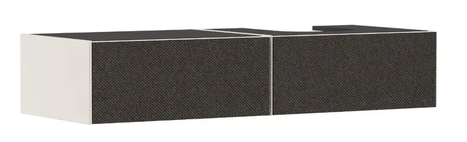Hansgrohe Xevolos E - Mosdószekrény, 28x137x55 cm, 2 fiókos, matt bézs/textil sötétszürke 54323660 Szuper akció