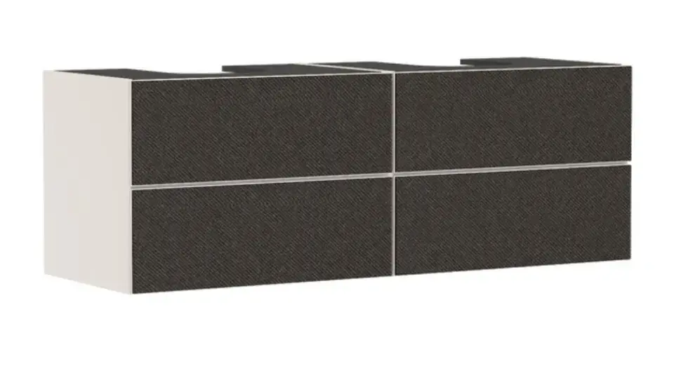 Különleges ajánlat Hansgrohe Xevolos E - Mosdószekrény, 157x56x55 cm, 4 fiókos, matt bézs/textil sötétszürke 54200660
