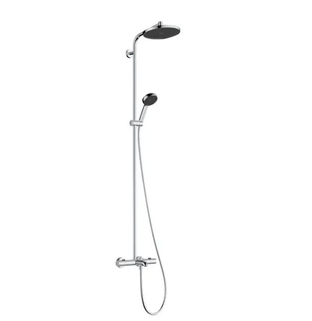 Olcsóbb Hansgrohe Activera S - Zuhanyszett termosztáttal, átmérő 24 cm, 2 féle vízsugárral, EcoSmart technológiával, króm 28871000