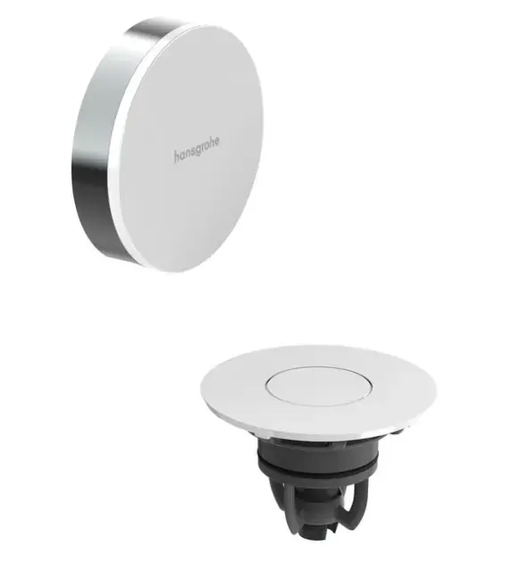 Hansgrohe Flexaplus - Kádlefolyó és túlfolyó készlet felső szett töltővel, Push-Open, króm/magasfényű fehér 58187000 Kihagyhatatlan ajánlat