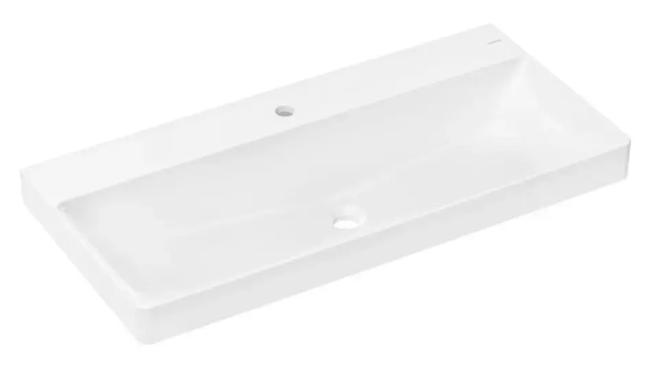 Hansgrohe Xelu Q - Mosdókagyló 100x48 cm, túlfolyó nélkül, csapfurattal, fehér 60321450 Vásárlói kedvenc