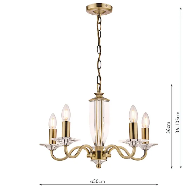 Csillár Carson 3552999-Q 40W 5x40W/E14 a Laura Ashley-tól Kiárusítás