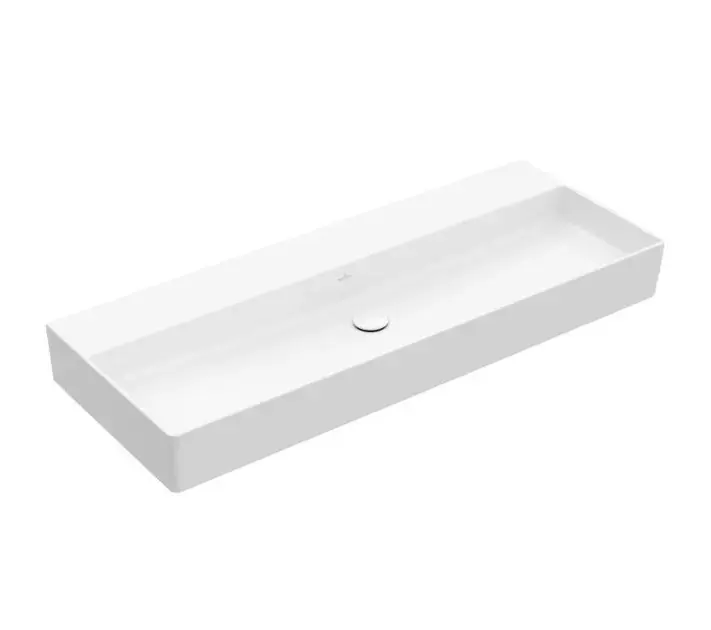 Gyors szállítás Villeroy & Boch Memento 2.0 - Mosdókagyló 1200x470 mm, túlfolyó nélkül, csapfurat nélkül, alpesi fehér 4A22C301