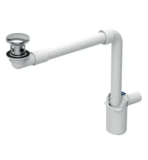 Geberit - Energiatakarékos szifon túlfolyós mosdókagylóhoz, ClickClack, króm 152.075.21.1 Prémium