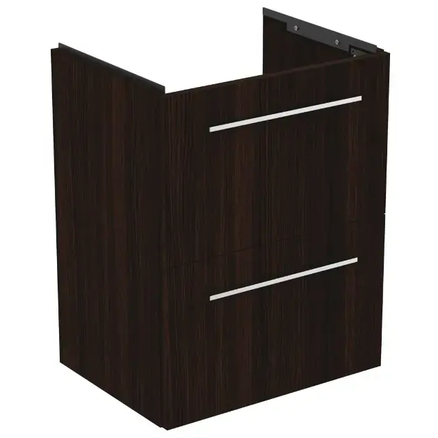 Ideal Standard i.Life S - Szekrény a mosdókagyló alatt, 500x375x630 mm, 2 fiókos, tölgyfa kávés színben T5291NW Biztonságos vásárlás