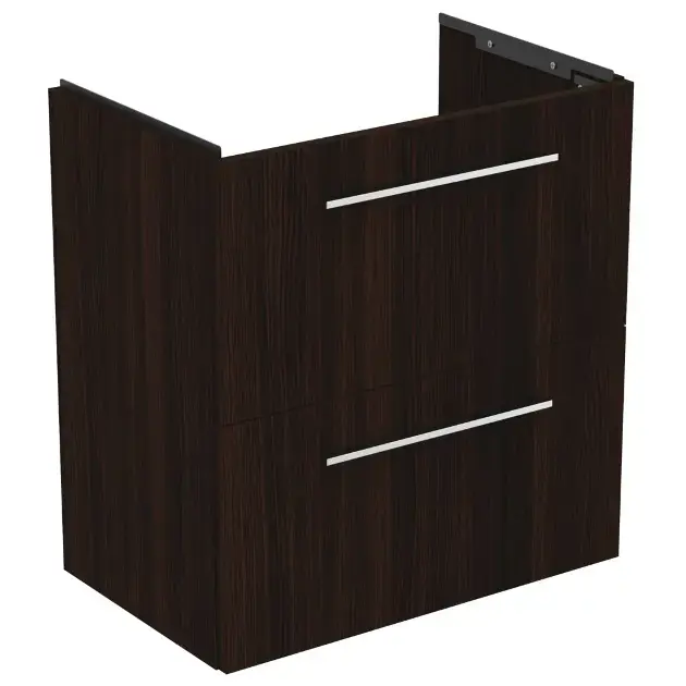 Biztonságos fizetés Ideal Standard i.Life S - Szekrény a mosdókagyló alatt, 600x375x630 mm, 2 fiókos, tölgyfa kávészínű T5293NW