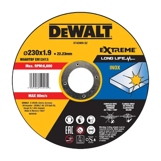 Vedd meg most DeWALT - Vágókorong 230 x 22,2 x 1,9 mm DT43909