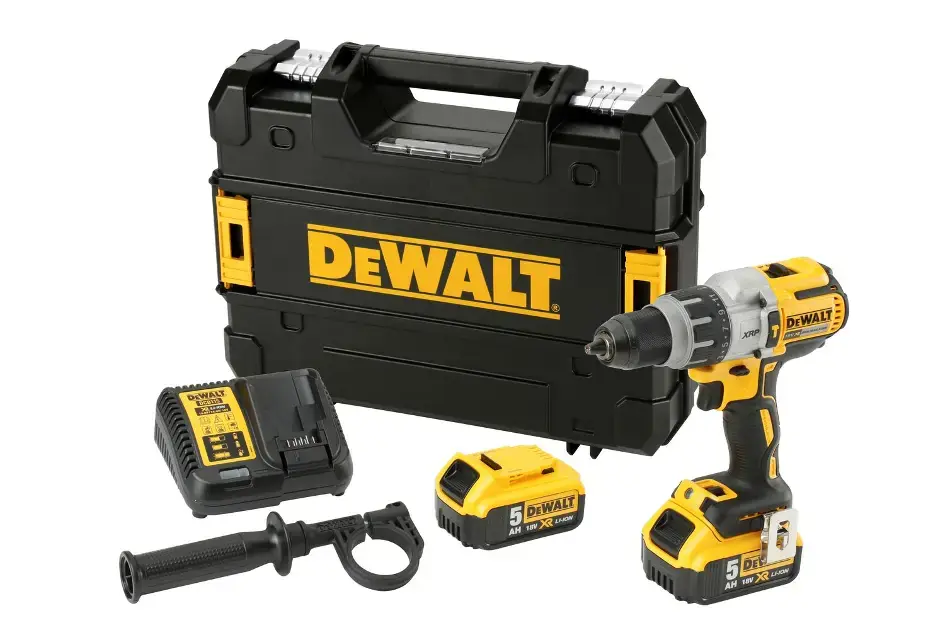 Biztonságos fizetés DeWALT - 18V AKU ütvefúrógép, 2x akkumulátor 5,0 Ah Li-Ion, töltő DCD996P2