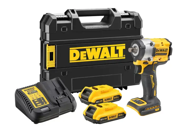 DeWALT - 18V AKU ütvecsavarozó, 2x akkumulátor 2.0 Ah XR, töltő DCF921D2T Különleges ajánlat
