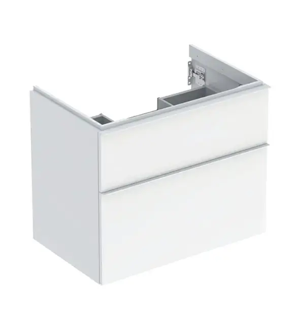 Geberit iCon - Mosdószekrény, 74x62x48 cm, 2 fiókos, fényes fehér 502.304.01.1 Akció