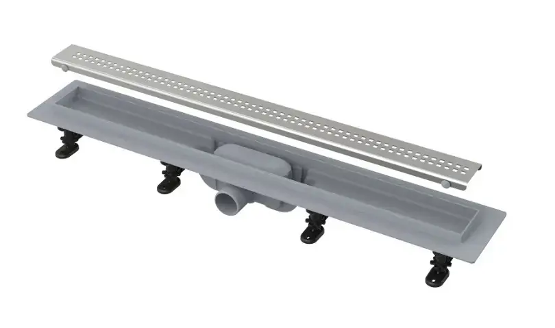 Kihagyhatatlan ajánlat Alca - Zuhanyzó vályú Simple 950 mm, perforált rácsos peremmel, ráccsal együtt, rozsdamentes acél szőnyeggel APZ9-950M