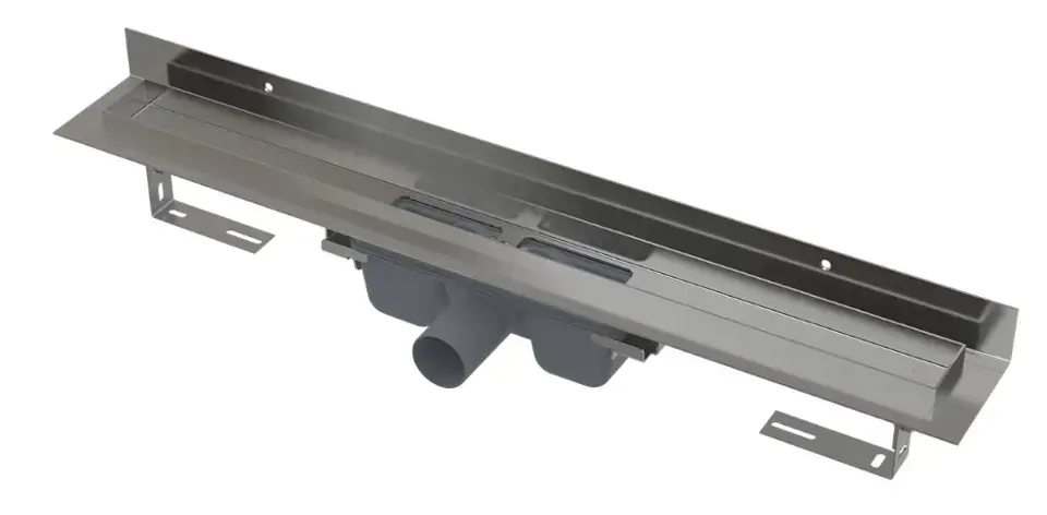 Alca - Zuhanyzókád fal 550 mm, teljes rácsos peremmel és falhoz rögzített gallérral, rozsdamentes acélból készült APZ16-550 Szuper akció
