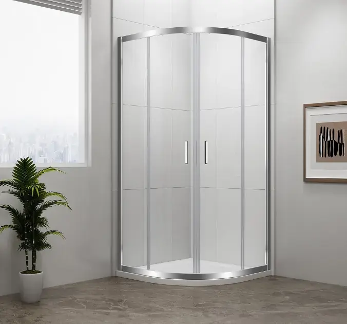 Biztonságos fizetés Polysan Easy Line - Negyedkörös zuhanykabin 900x900 mm, polírozott alumínium/tiszta üveg EL2615