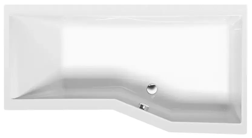 Polysan - Aszimmetrikus fürdőkád VERSYS R, 1700x840x470 mm, jobbra, fehér 70611 Biztonságos vásárlás