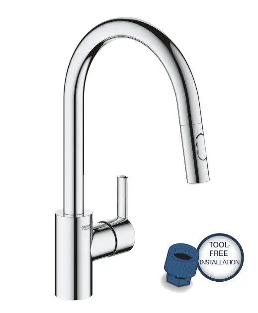 Olcsó Grohe Feel - Mosdókagyló keverő kihúzható zuhanyzóval, krómozott 31486001