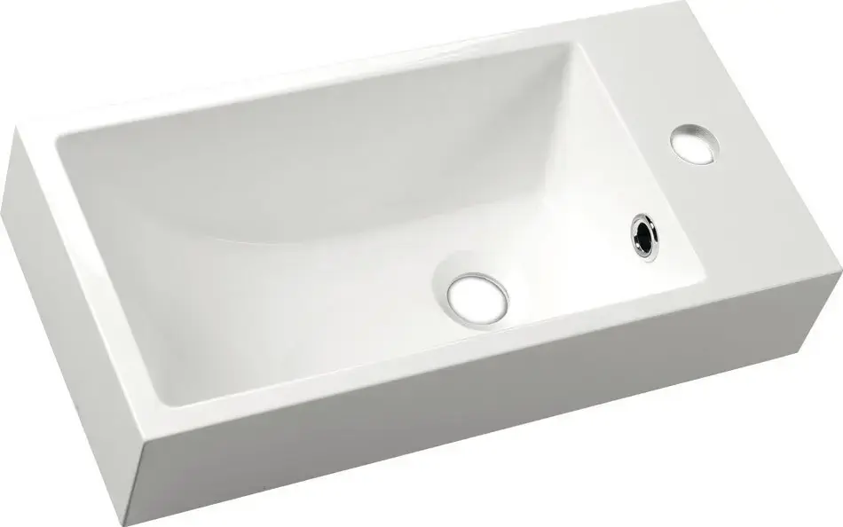 Sapho Small - Mosdókagyló Ariana 500x250 mm, túlfolyóval, jobb oldali csapfurattal, fehér színű SM016 Csak ma