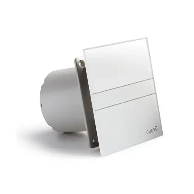 Biztonságos fizetés Sapho Cata E - Fürdőszobai axiális ventilátor E-100 G, 8 W, 100 mm-es csatorna, fehér 00900000