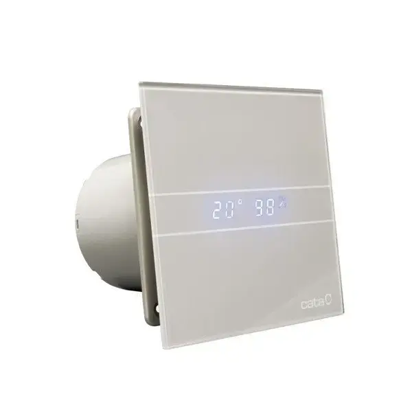 Azonnali szállítás Sapho Cata E - Fürdőszobai ventilátor E-100 GSTH axiális, automata, 8 W, 100 mm csatorna, ezüst színű 00900600