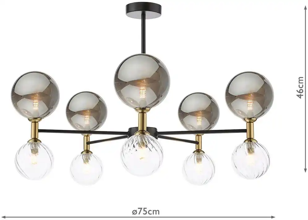 Plafonlámpa Takara TAK2354-03-24 10x20w/g9 ip20 a Dar Lighting-tól Rendeld meg most