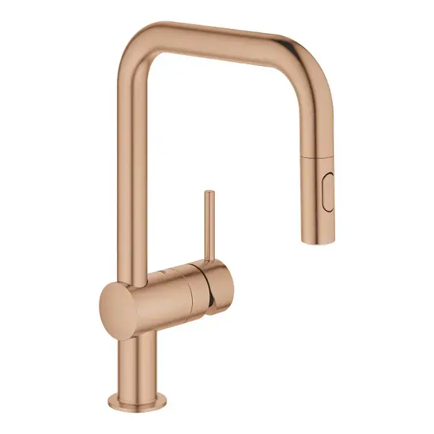 Legnépszerűbb Grohe Minta - Mosdókagyló keverő kihúzható zuhanyzóval, csiszolt Warm Sunset 32322DL2