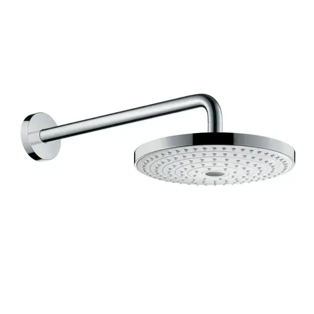 Újdonság Hansgrohe Raindance Select S - Zuhanyfej 240, 2 fúvóka, zuhanykar 390 mm, fehér/króm 26466400