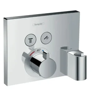Vedd meg online Hansgrohe Shower Select - Termosztatikus keverő, rejtett beépítésre, 2 kifolyóval, krómozott 15765000