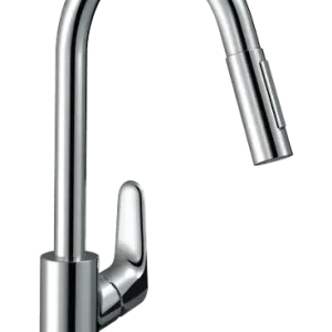 Árengedmény Hansgrohe Focus M41 - Mosdókagyló keverő kihúzható zuhanyzóval, krómozott 31815000